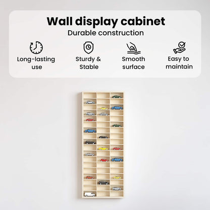 Wall Display Case Beige 30 x 4.5 x 75 cm Engineered Wood