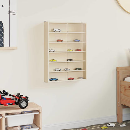 Wall Display Case with Shelf Beige 40 x 8.5 x 54 cm Plywood