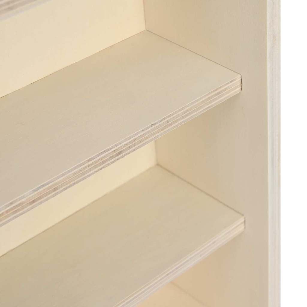 Wall Display Case with Shelf Beige 80 x 8.5 x 54 cm Plywood