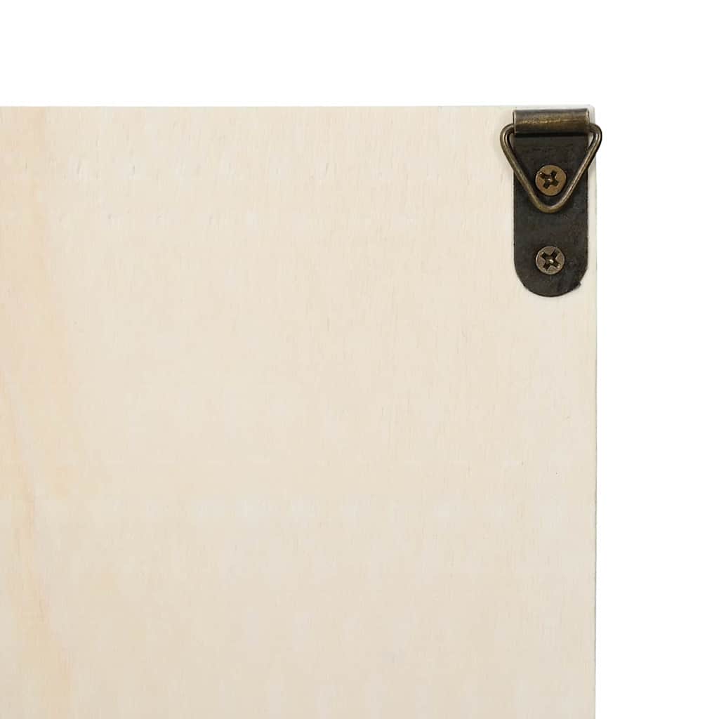 Wall Display Case with Shelf Beige 80 x 8.5 x 54 cm Plywood