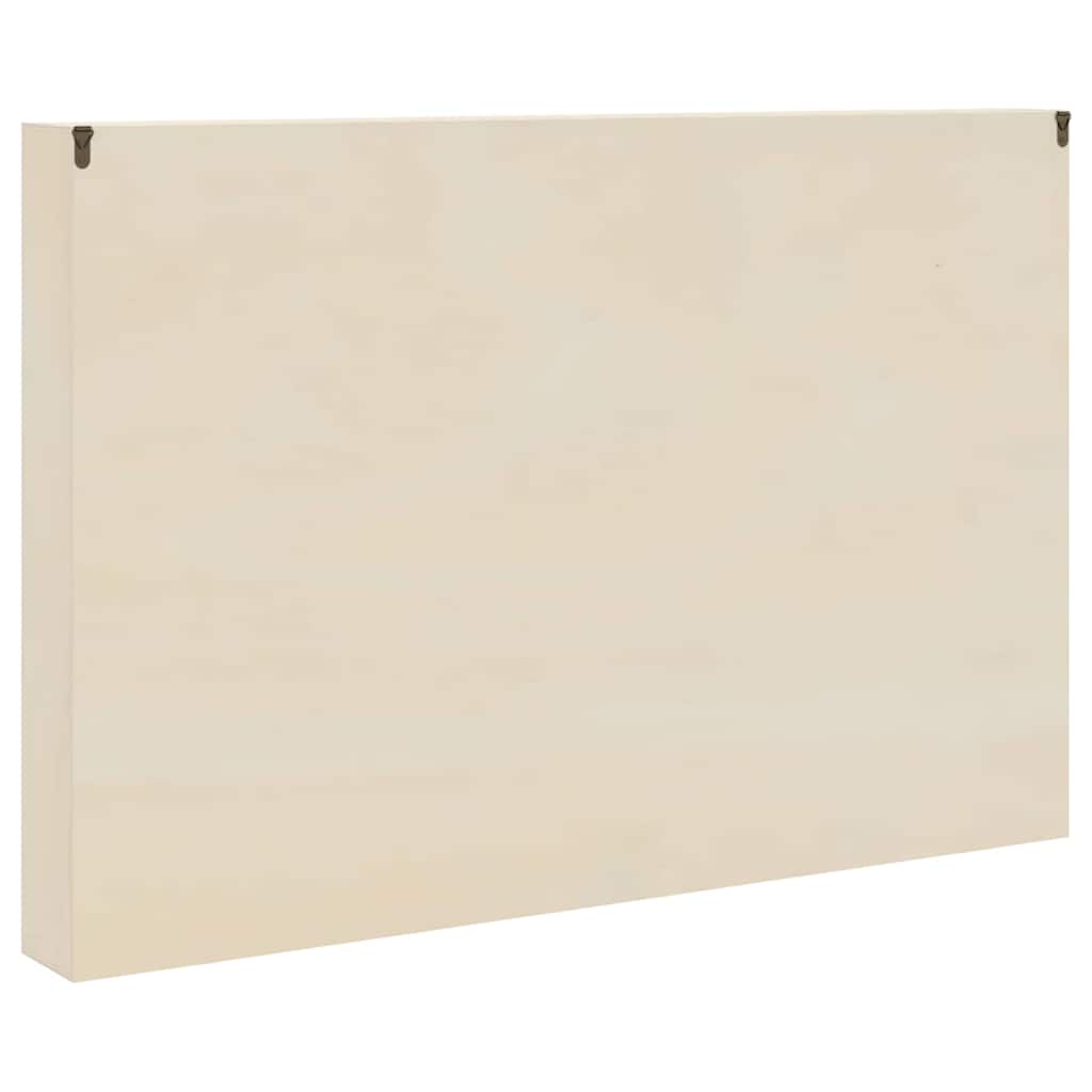 Wall Display Case with Shelf Beige 80 x 8.5 x 54 cm Plywood