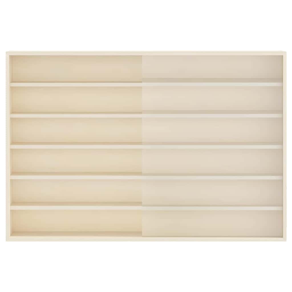 Wall Display Case with Shelf Beige 80 x 8.5 x 54 cm Plywood