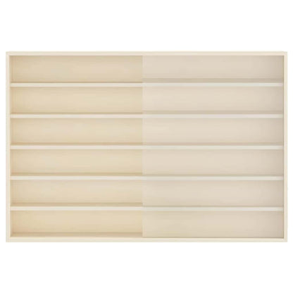Wall Display Case with Shelf Beige 80 x 8.5 x 54 cm Plywood
