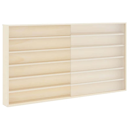 Wall Display Case with Shelf Beige 100 x 8.5 x 54 cm Plywood