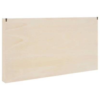 Wall Display Case with Shelf Beige 100 x 8.5 x 54 cm Plywood