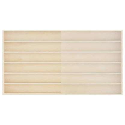 Wall Display Case with Shelf Beige 100 x 8.5 x 54 cm Plywood