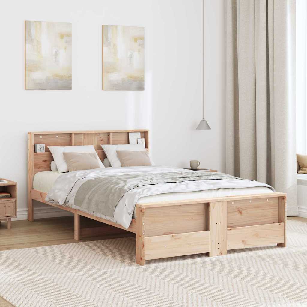 Bed Frame with Headboard Brown 120 x 200 cm Engineered Wood