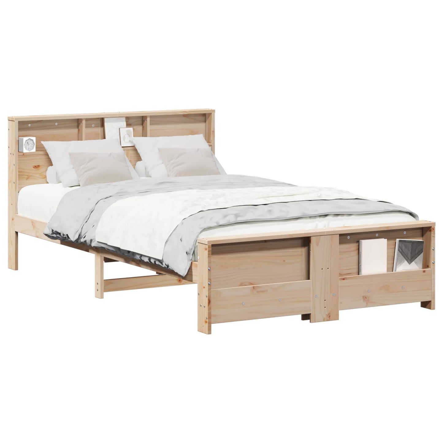 Bed Frame with Headboard Brown 120 x 200 cm Engineered Wood