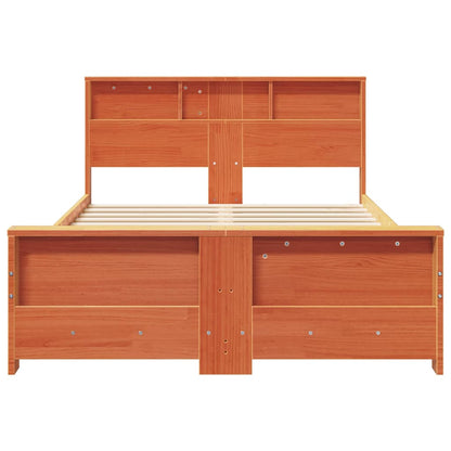 Bed Frame with Headboard Wax Brown 120 x 200 cm Engineered Wood