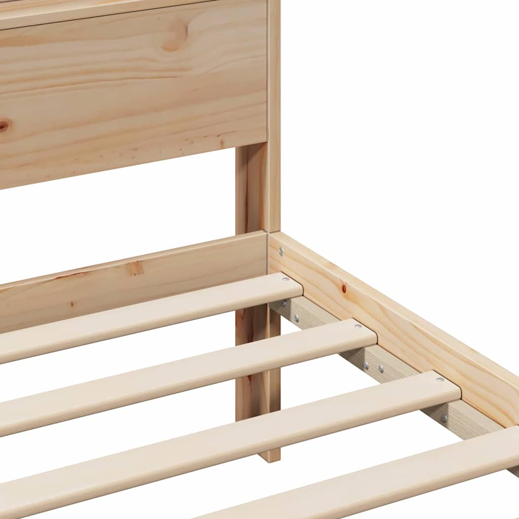 Bed Frame with Headboard Brown 100 x 200 cm Engineered Wood
