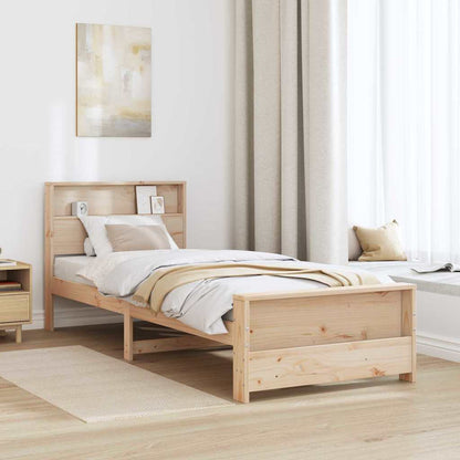 Bed Frame with Headboard Brown 100 x 200 cm Engineered Wood