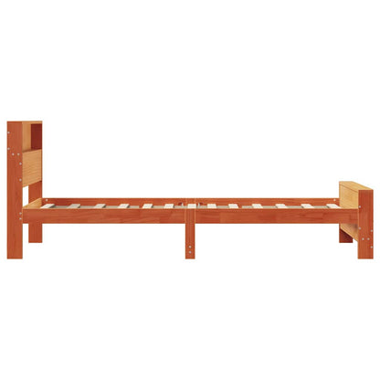 Bed Frame with Headboard Wax Brown 100 x 200 cm Engineered Wood