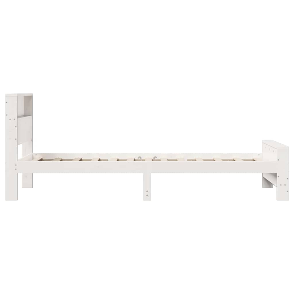Bed Frame with Headboard White 90 x 200 cm Engineered Wood