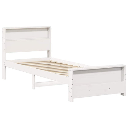 Bed Frame with Headboard White 80 x 200 cm Engineered Wood