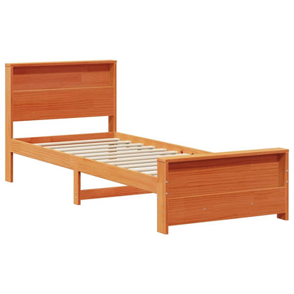 Bed Frame with Headboard Wax Brown 80 x 200 cm Engineered Wood