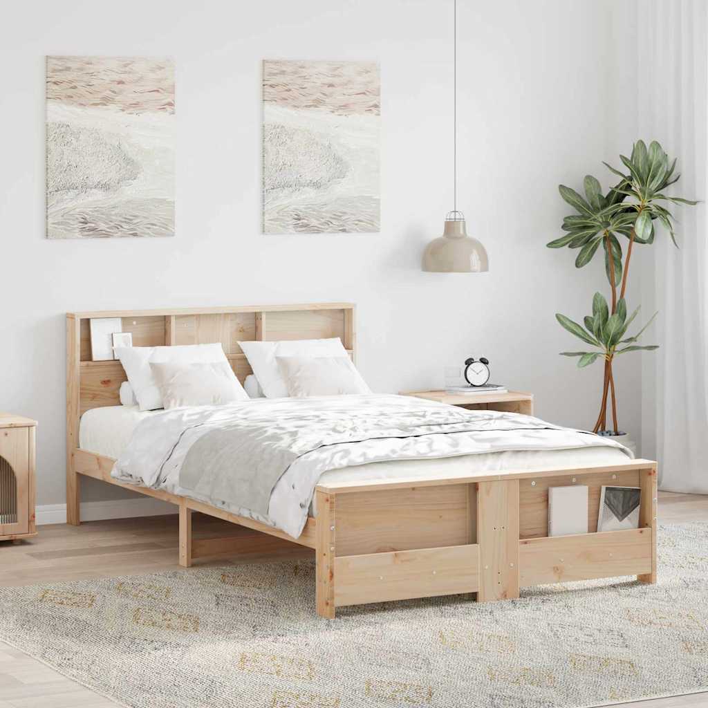 Bed Frame with Headboard Brown 140 x 190 cm Engineered Wood
