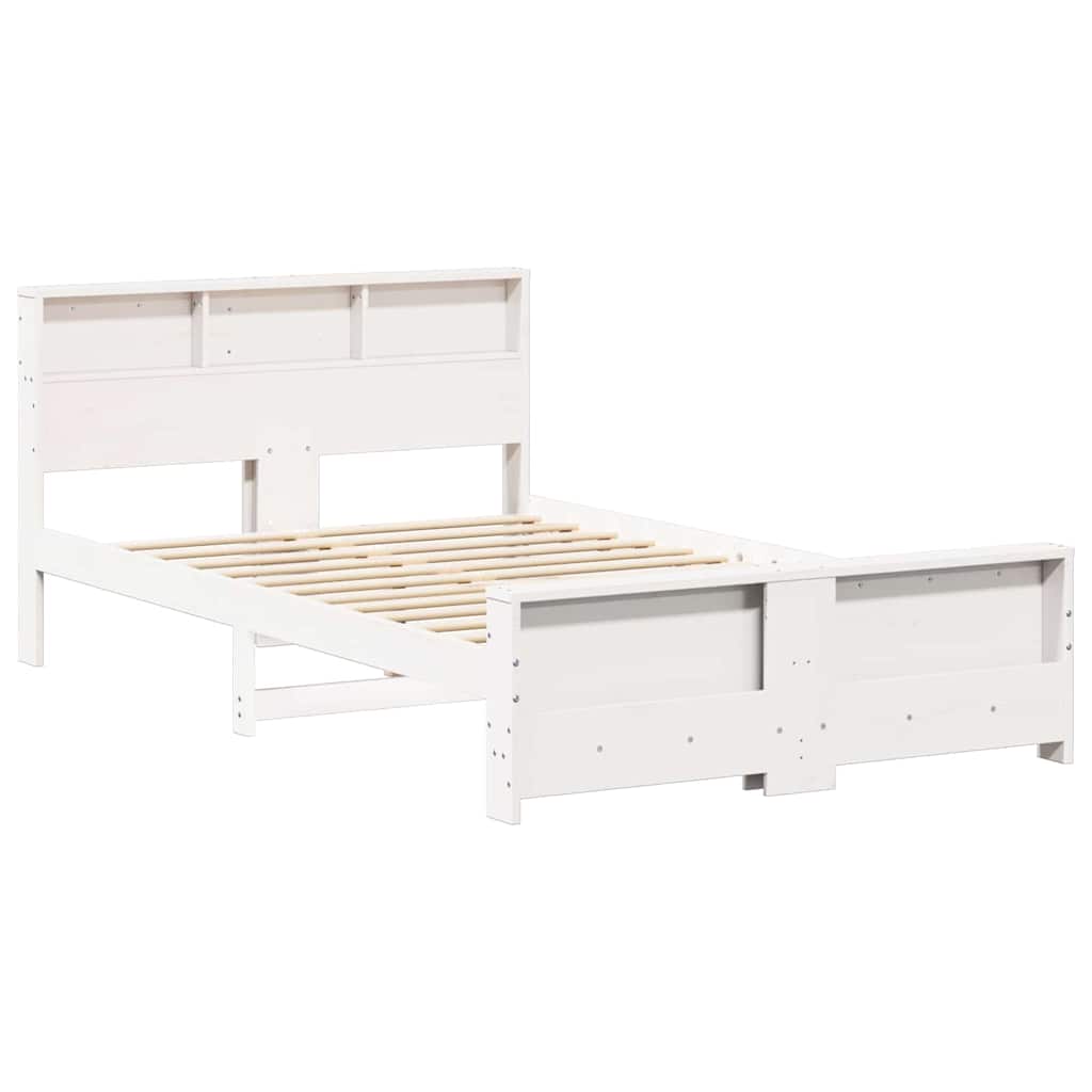 Bed Frame with Headboard White 140 x 190 cm Engineered Wood