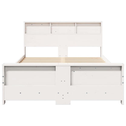 Bed Frame with Headboard White 140 x 190 cm Engineered Wood