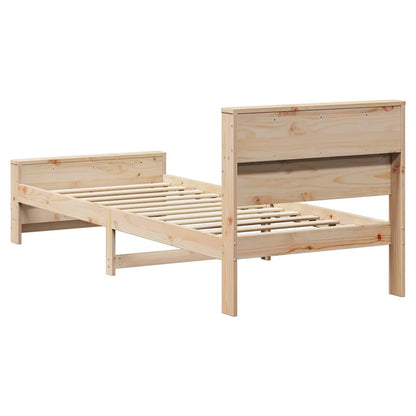 Bed Frame with Headboard Brown 90 x 190 cm Engineered Wood