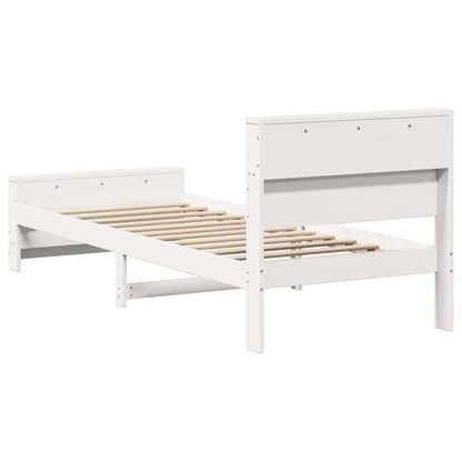 Bed Frame with Headboard White 90 x 190 cm Engineered Wood