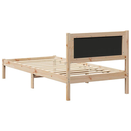 Bed Frame with Upholstered Headboard Taupe 90 x 190 cm