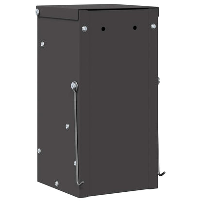 Rabbit Feeder Black 12.5 x 12.5 x 25 cm Cold-Rolled Steel