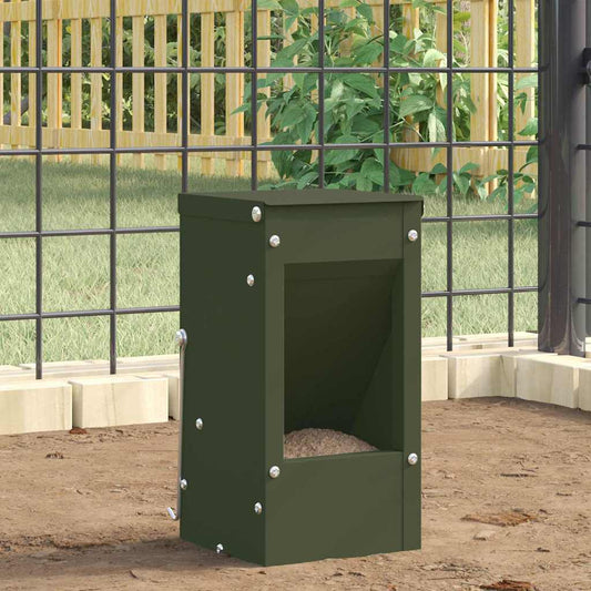 Rabbit Feeder Olive Green 12.5 x 12.5 x 25 cm 1.5 kg