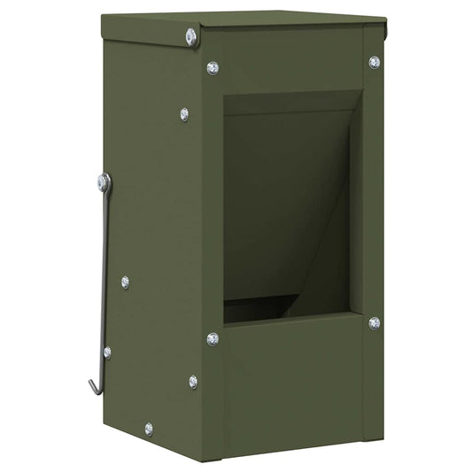Rabbit Feeder Olive Green 12.5 x 12.5 x 25 cm 1.5 kg