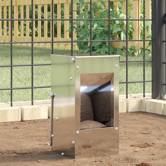 Rabbit Feeder Silver 12.5 x 12.5 x 25 cm 1.5 kg