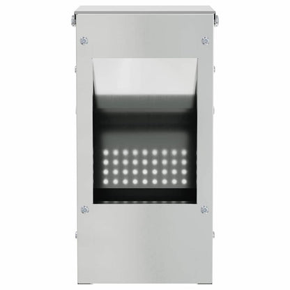 Rabbit Feeder Silver 12.5 x 12.5 x 25 cm Galvanised Steel