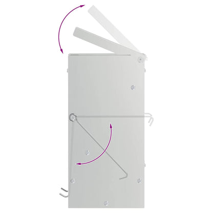 Rabbit Feeder Silver 12.5 x 12.5 x 25 cm Galvanised Steel