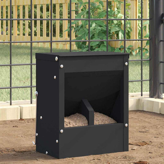 Rabbit Feeder Black 20 x 12.5 x 25 cm 3 kg Cold-Rolled Steel