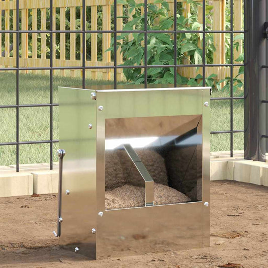 Rabbit Feeder Silver 20 x 12.5 x 25 cm 3 kg Galvanised Steel
