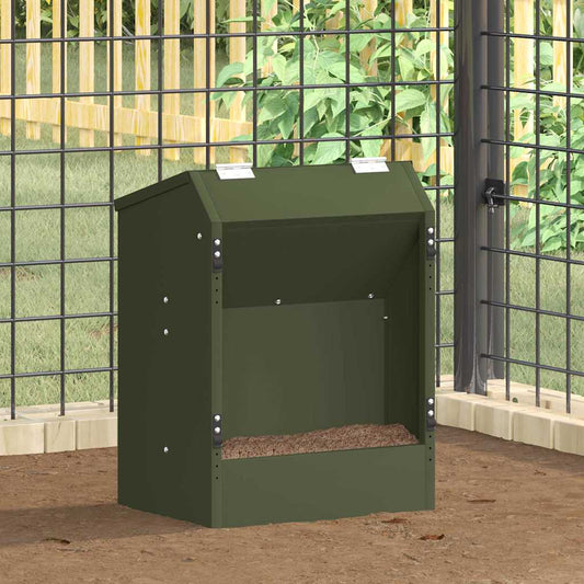 Rabbit Feeder Olive Green 33.5 x 25.5 x 45.5 cm 3 kg