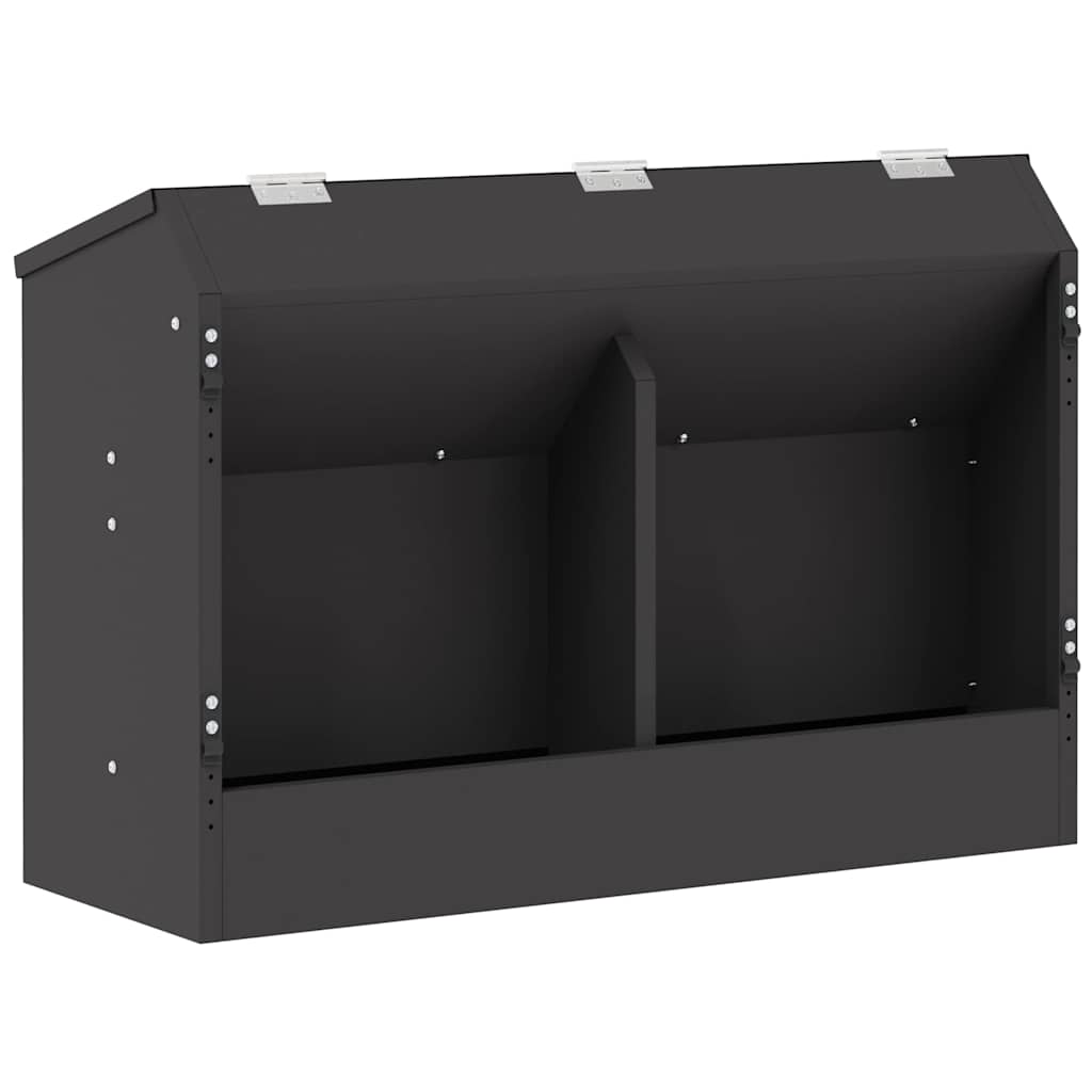 Rabbit Feeder Black 64.5 x 25.5 x 45.5 cm Cold-Rolled Steel