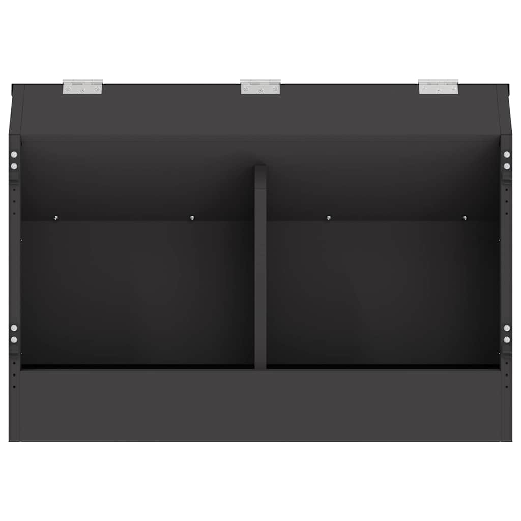 Rabbit Feeder Black 64.5 x 25.5 x 45.5 cm Cold-Rolled Steel