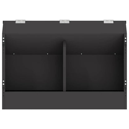 Rabbit Feeder Black 64.5 x 25.5 x 45.5 cm Cold-Rolled Steel