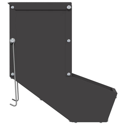 Rabbit Feeder Black 17.5 x 26 x 28.5 cm Cold-Rolled Steel