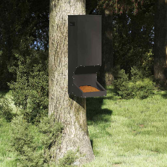 Deer Feeder Black 28 x 30 x 80 cm 3 kg Cold-Rolled Steel