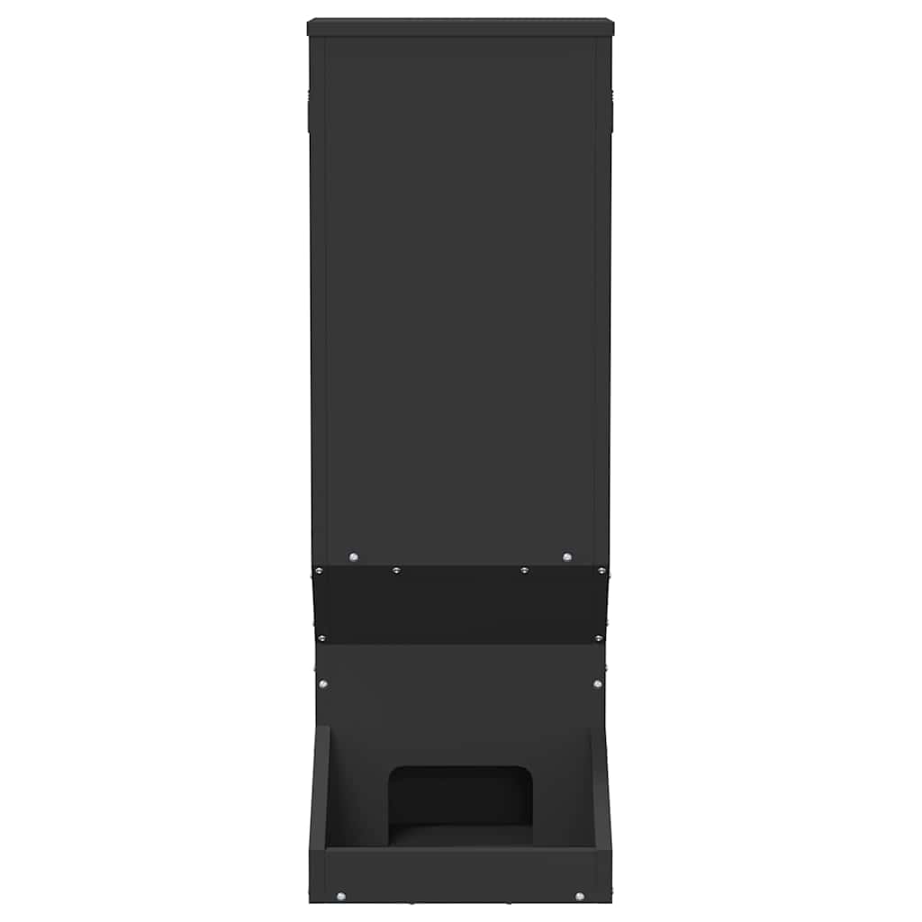 Deer Feeder Black 28 x 30 x 80 cm Cold-Rolled Steel