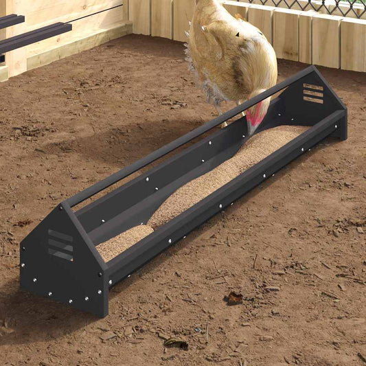 Chicken Feeding Trough Black 108 x 20.5 x 20 cm 5 kg