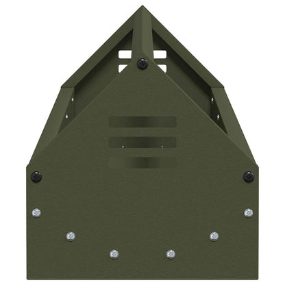 Chicken Feeding Trough Olive Green 108 x 20.5 x 20 cm