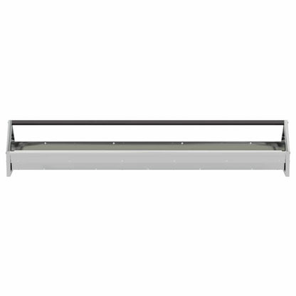 Chicken Feeding Trough Silver 108 x 20.5 x 20 cm