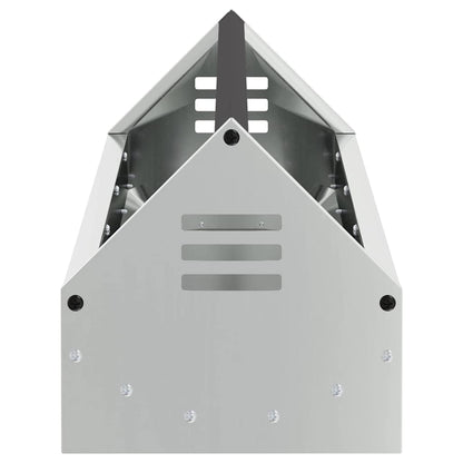 Chicken Feeding Trough Silver 108 x 20.5 x 20 cm