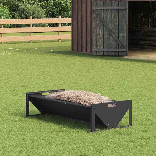 Livestock Feeding Trough Black 108 x 50 x 28 cm 10 kg