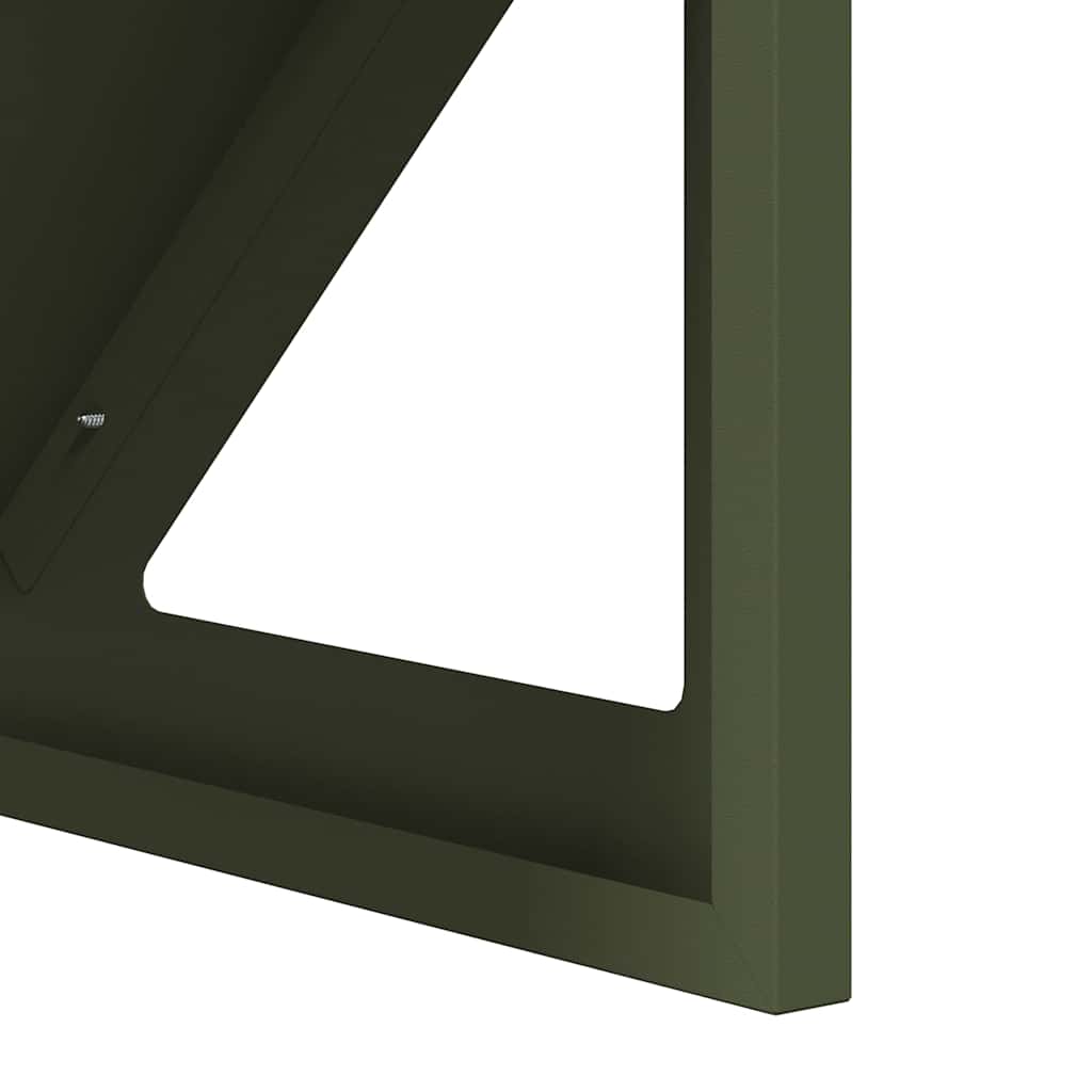Livestock Feeding Trough Olive Green 108 x 50 x 28 cm