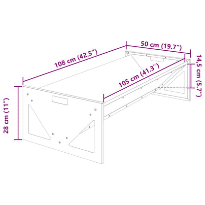 Livestock Feeding Trough Silver 108 x 50 x 28 cm