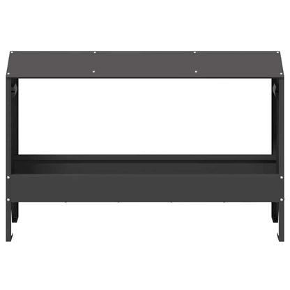 Chicken Feeding Trough Black 81 x 32 x 53.5 cm