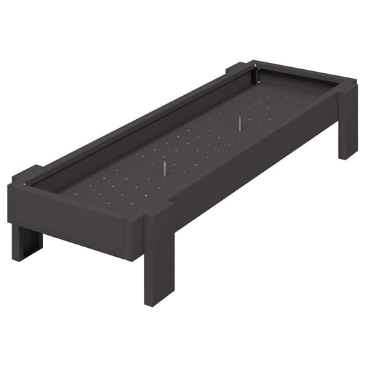 Chicken Feeding Trough Black 80 x 28 x 13.5 cm