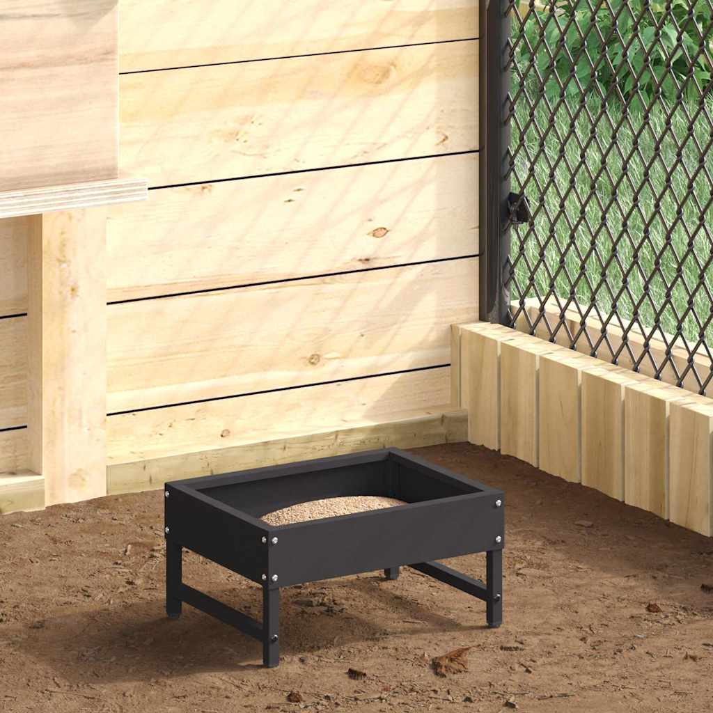 Bird Feeder Black 34 x 26 x 16 cm Cold-Rolled Steel